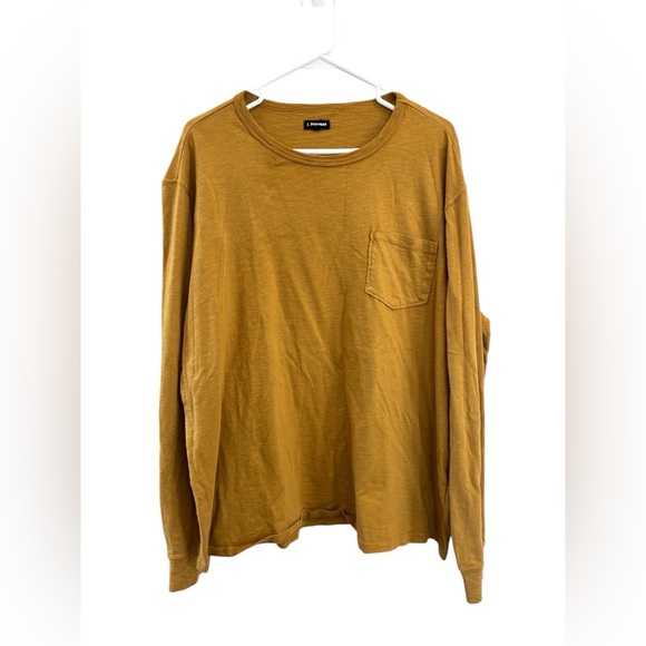 J Peterman Light Mustard Long Sleeve Pocket T Shirt Size XL - Picture 1 of 8